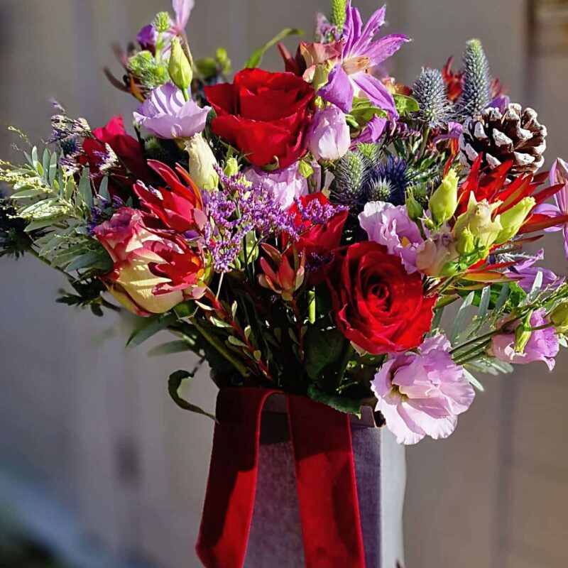Festive Moody Blues Bouquet